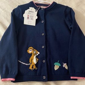 Cute Joules Gruffalo toddler girls cardigan 4T